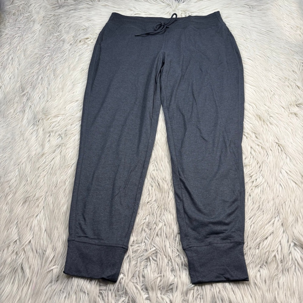 Lole Women's L Heathered Gray Pull On Jogger Pant Lounge Gym Hiking Granola Girl
